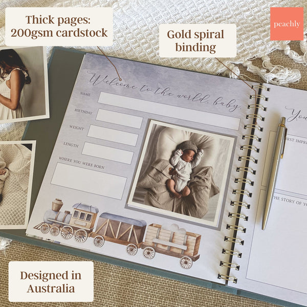 Finn Blue - Baby Memory Book