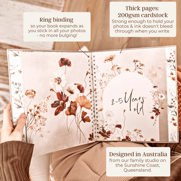 Fleur - Baby Memory Book - Peachly USA