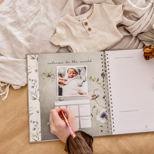 Fleur - Baby Memory Book - Peachly USA