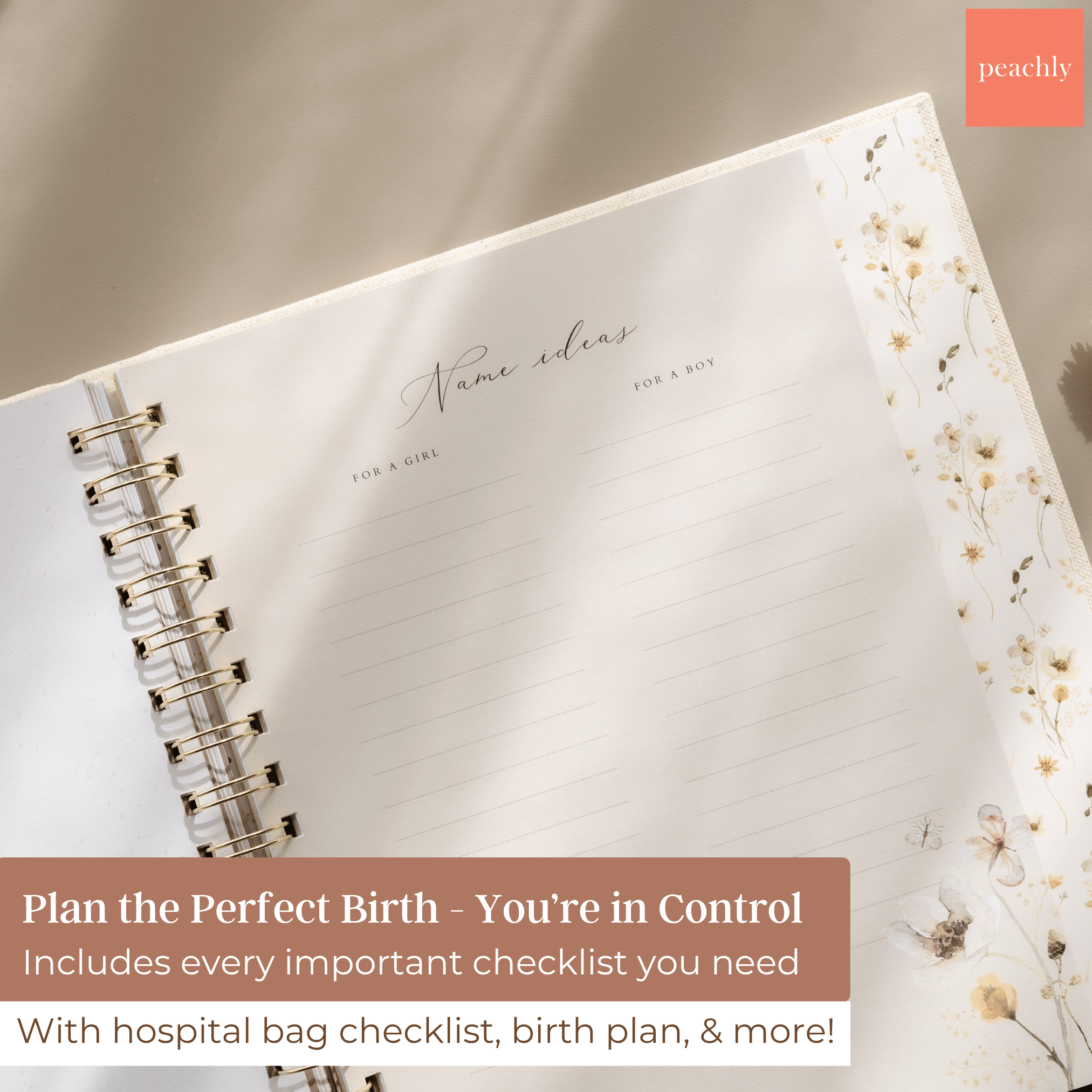 Audrey - Pregnancy Journal (Terracotta) - Peachly USA