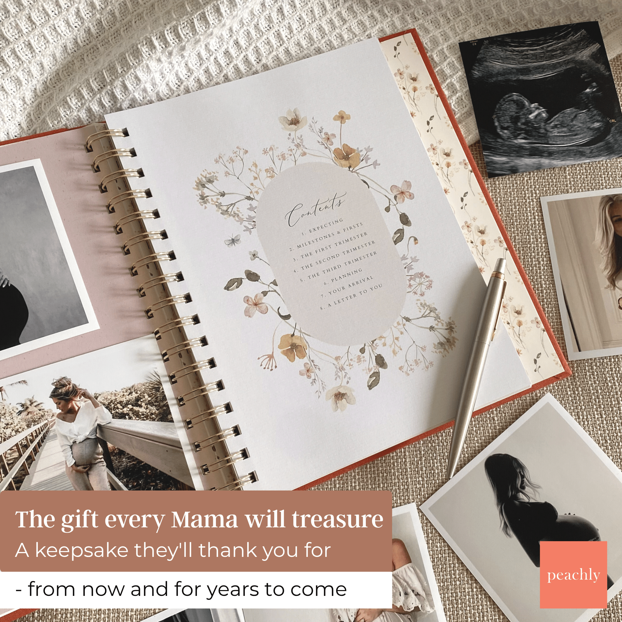 Audrey - Pregnancy Journal (Terracotta) - Peachly USA