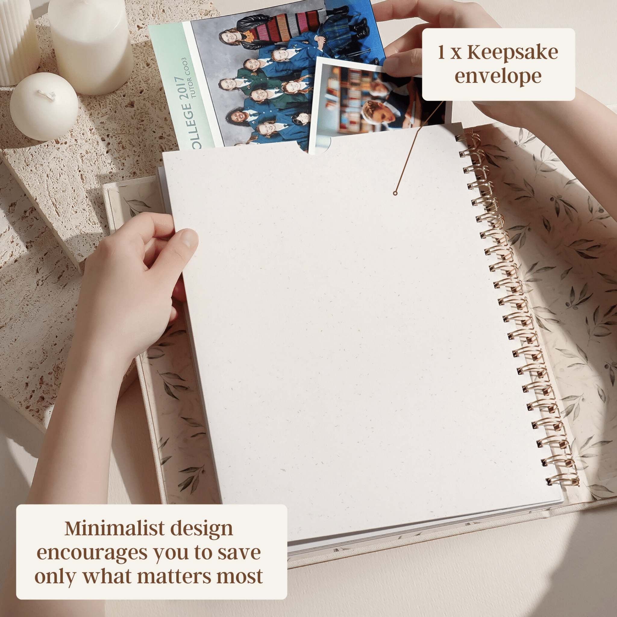 Evergreen - School Memory Book (Blush) - Peachly USA