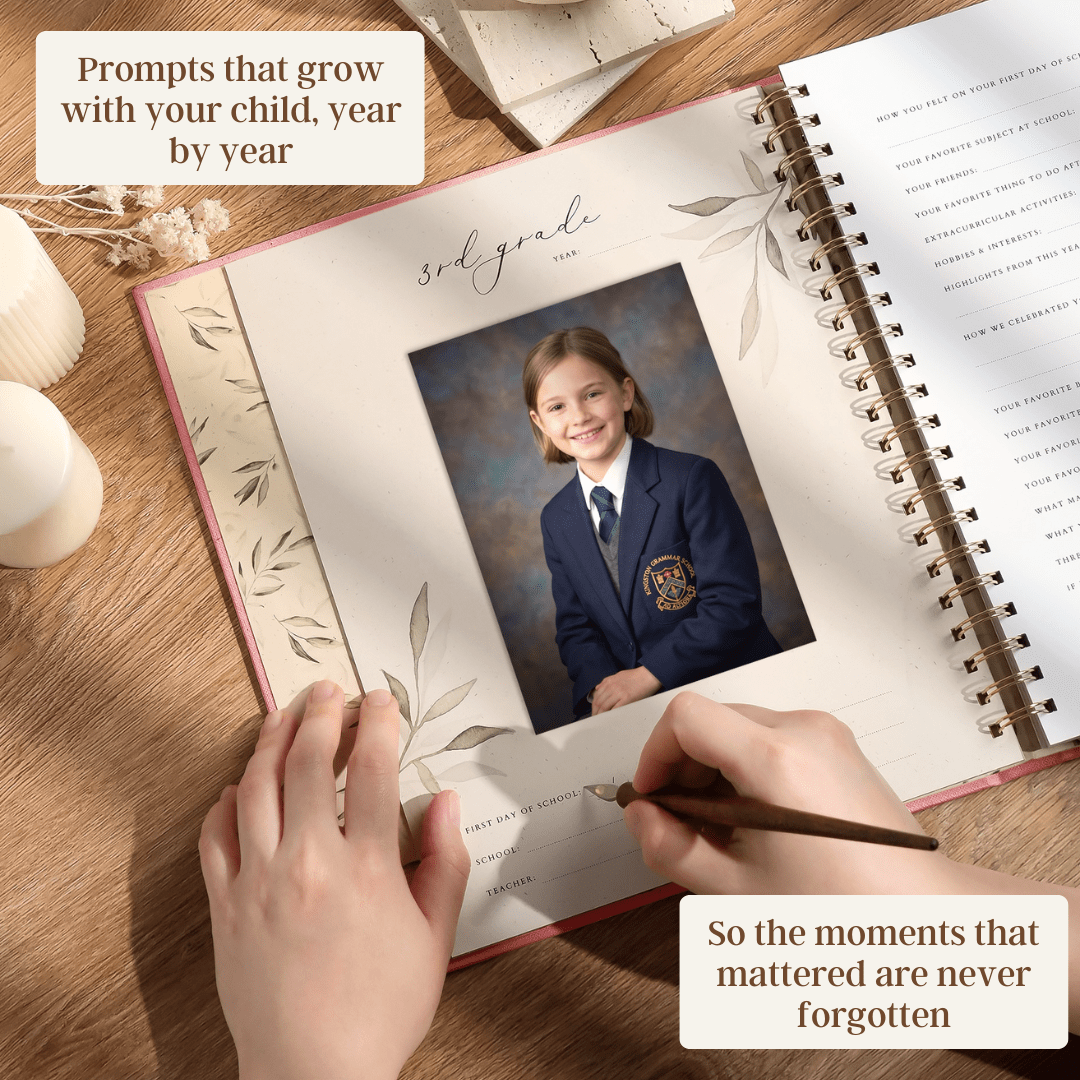 Evergreen - School Memory Book (Blush) - Peachly USA