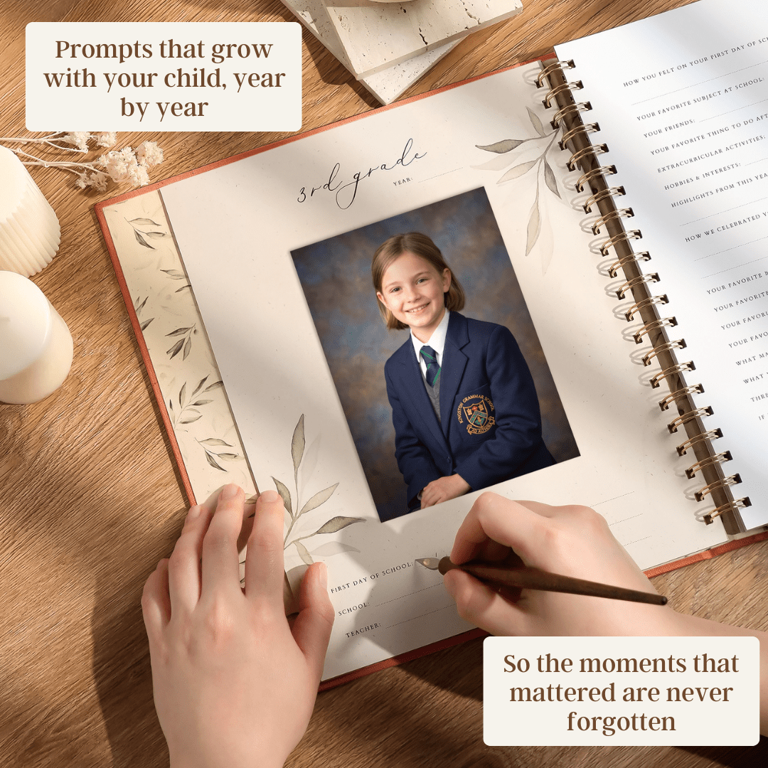 Evergreen - School Memory Book (Terracotta) - Peachly USA