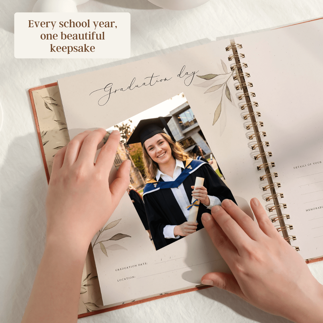 Evergreen - School Memory Book (Terracotta) - Peachly USA