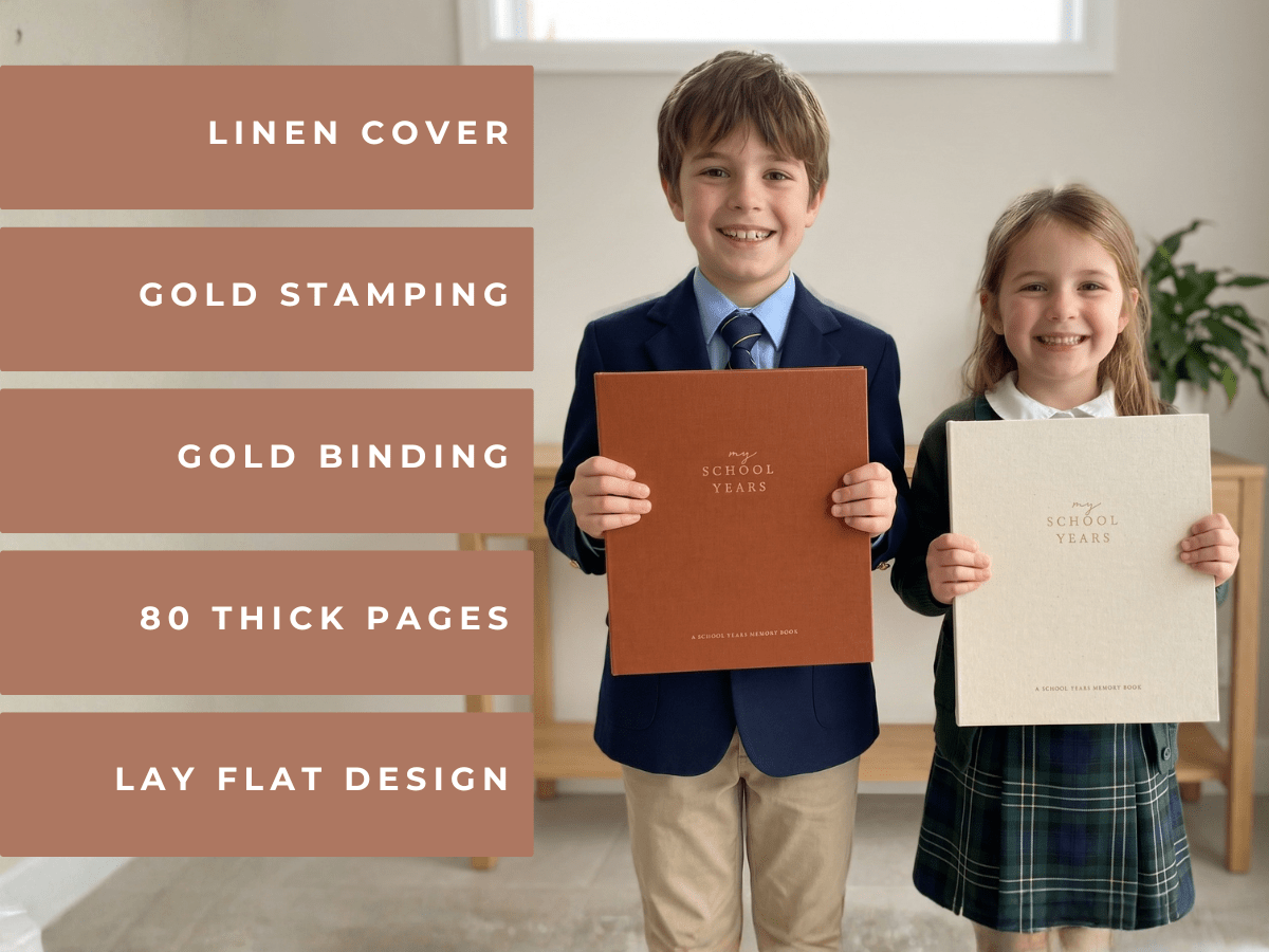 Evergreen - School Memory Book (Terracotta) - Peachly USA