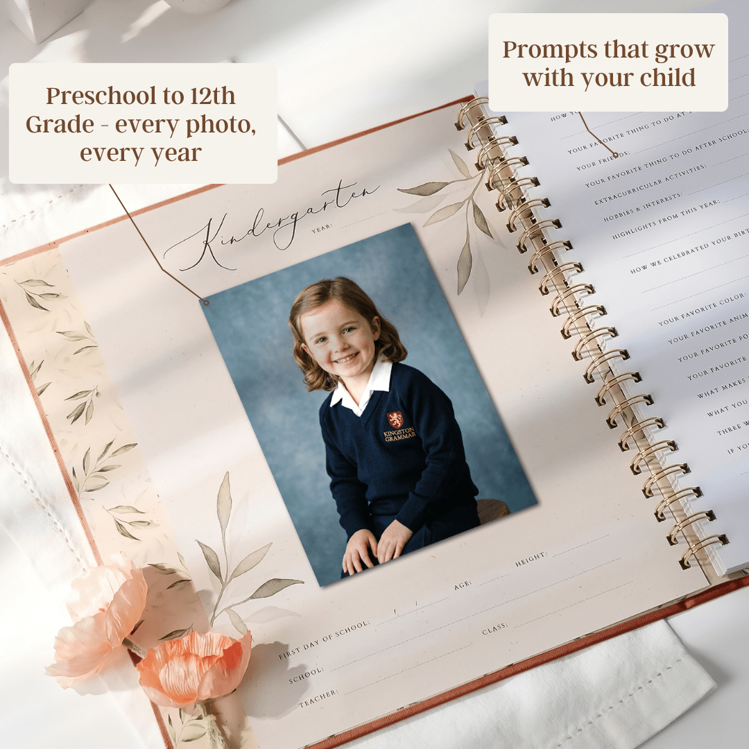 Evergreen - School Memory Book (Terracotta) - Peachly USA
