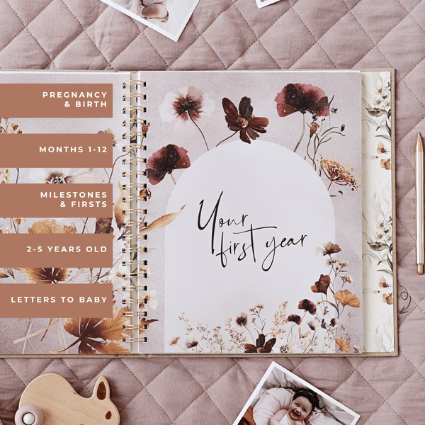 Fleur - Baby Memory Book - Peachly USA