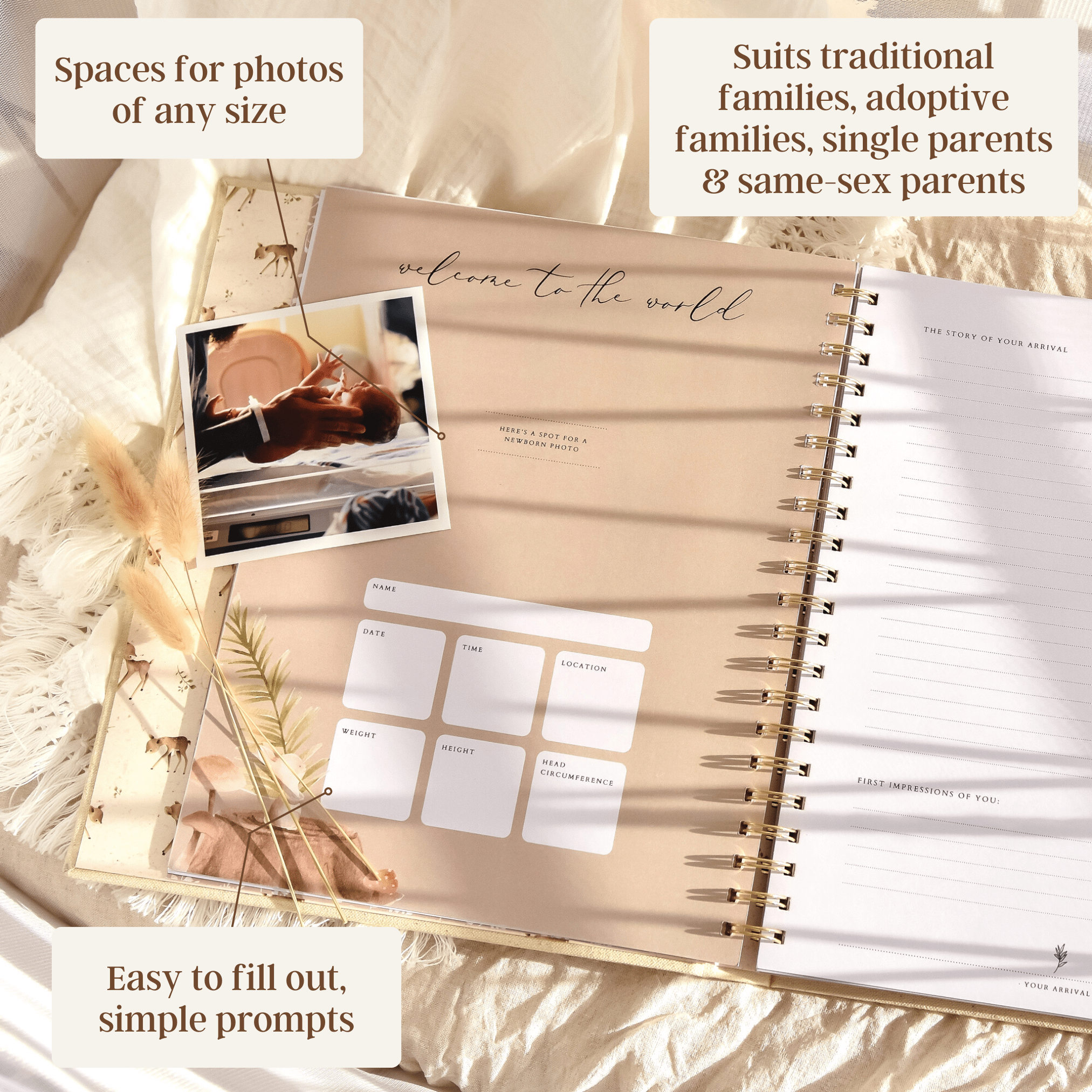 Forest - Baby Memory Book - Peachly USA