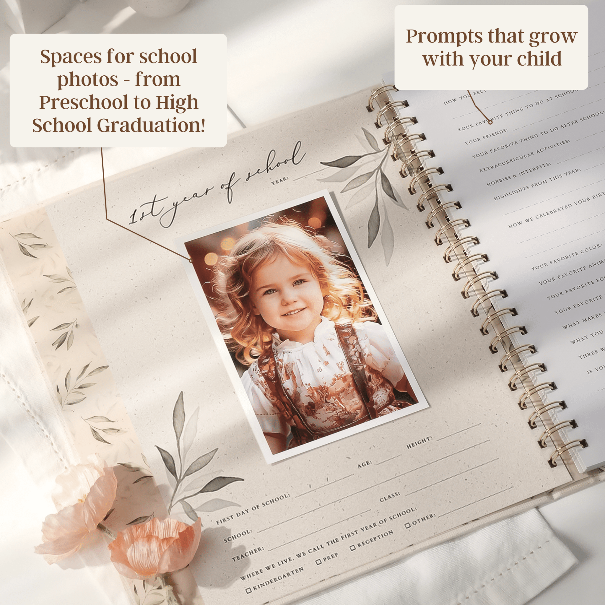 My School Years Memory Book - Peachly USA