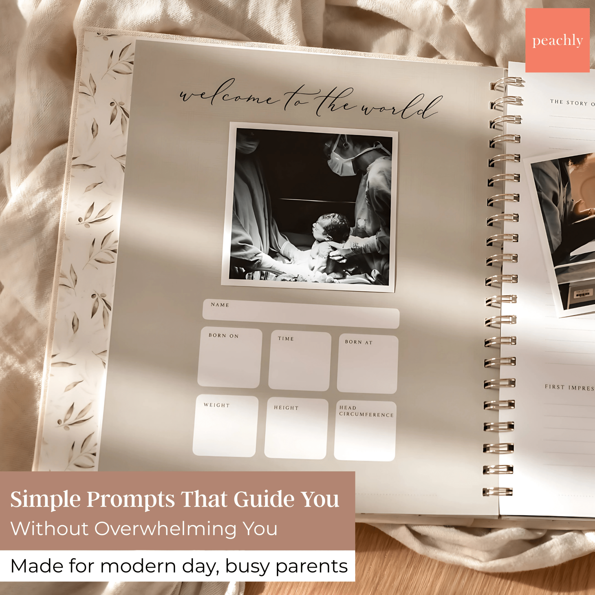 Olive - Baby Memory Book - Peachly USA