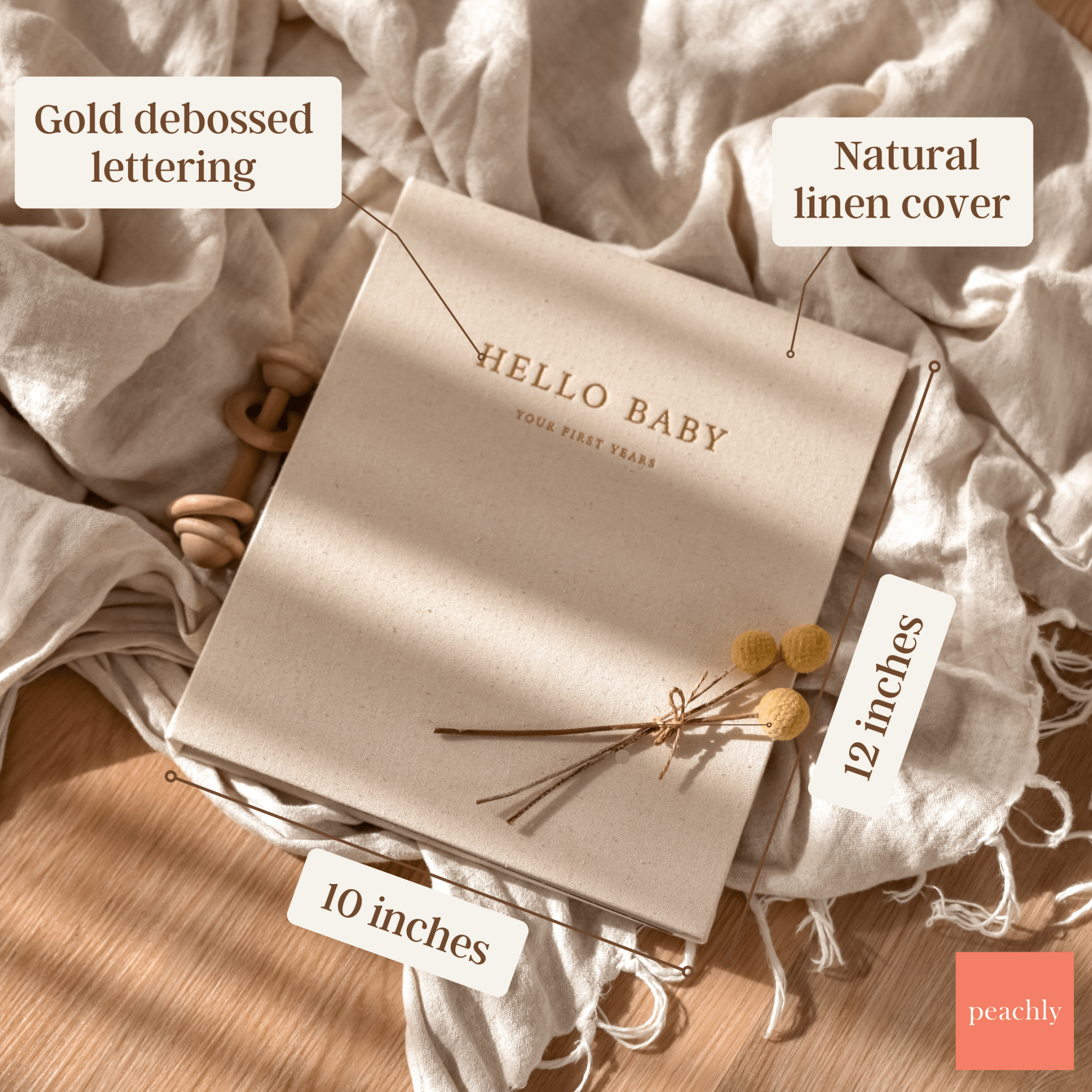 Olive - Baby Memory Book - Peachly USA