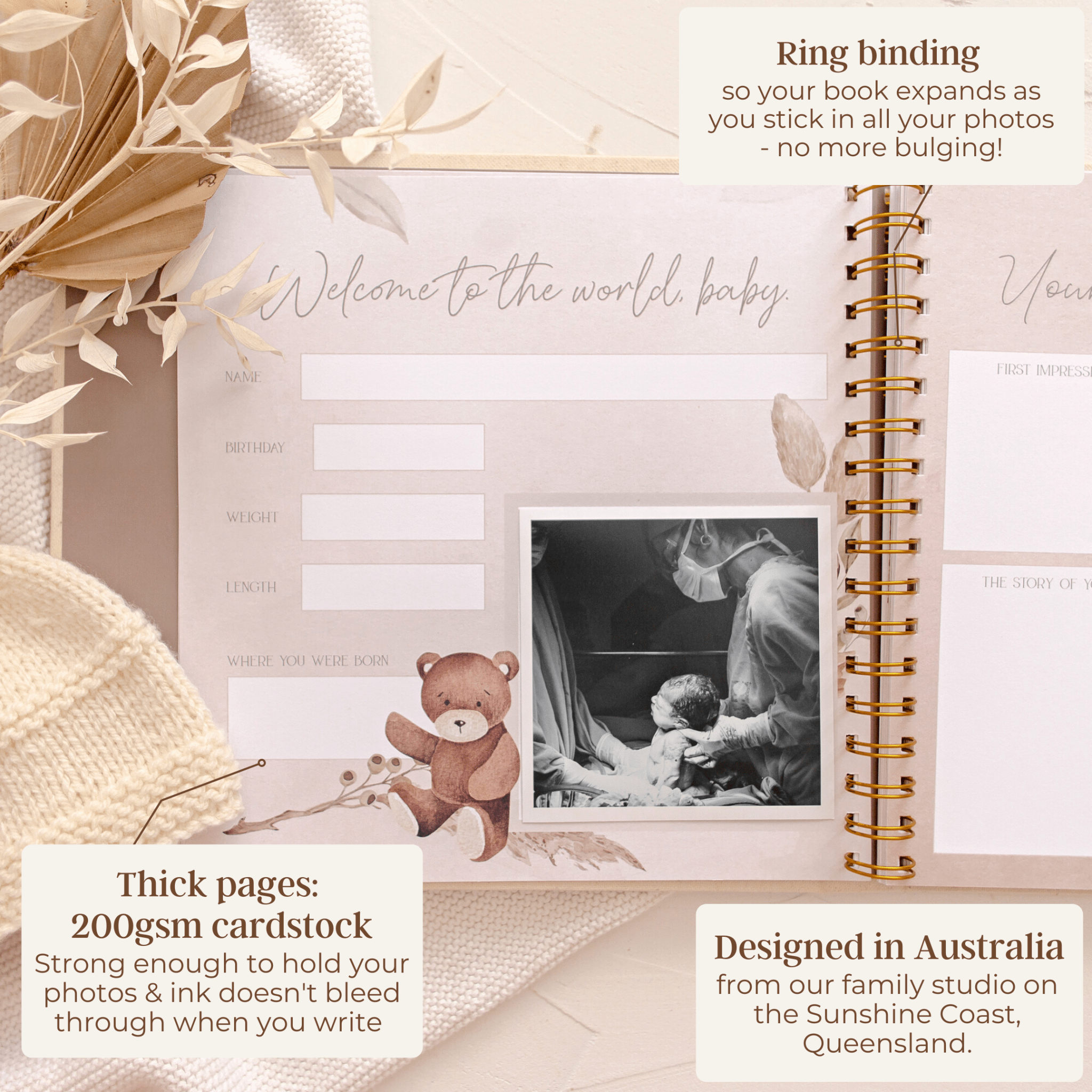 Haven - Baby Memory Book - Peachly USA